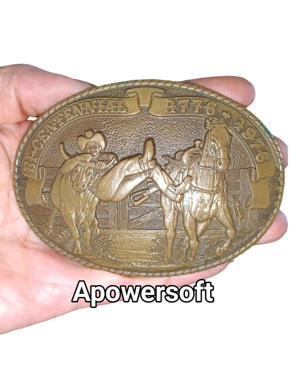 Tony Lama 1978 Bicentennial Bronze Belt Buckle Western Collectible